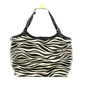 EUC Franco Sarto Straw Zebra Tote Bag